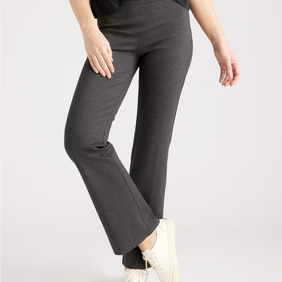 Quince Pants - Quince Women’s Ultra-Stretch Ponte Bootcut Pants - Charcoal Gray - Size Large